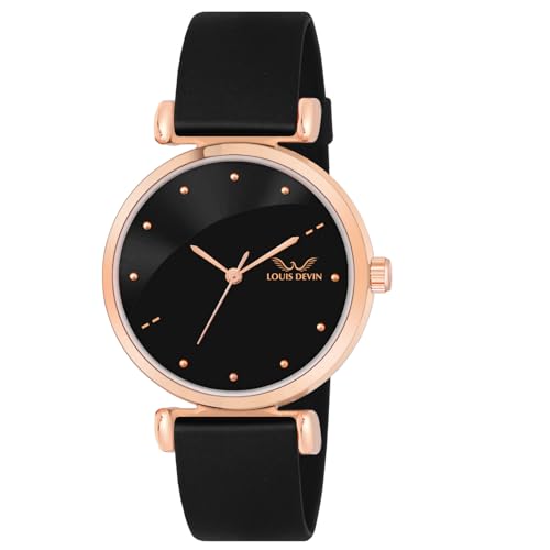 Louis Devin Women's Analog Watch with Silicone Strap
