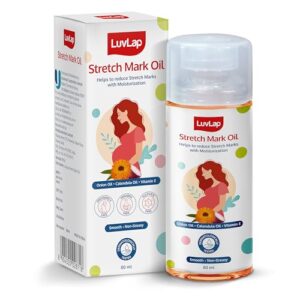 LuvLap Pregnancy Stretch Mark Oil - 80ml, Safe & Effective