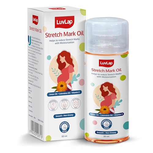 LuvLap Pregnancy Stretch Mark Oil - 80ml, Safe & Effective