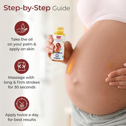 LuvLap Pregnancy Stretch Mark Oil - 80ml, Safe & Effective