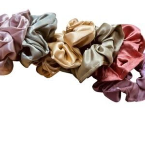 Luxurious Satin Hair Scrunchies Set - 6 Gentle Hair Ties