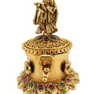 Metal Kumkum Box with Radhakrishna Design by Betterminds