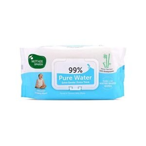 Mother Sparsh 99% Pure Water Baby Wipes - Unscented, Super Thick Fabric