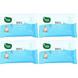 Mother-Sparsh-Thick-Fabric-Baby-Water-Based-Unscented-Wipe-Blue-10-Wipes-Pack-of-4