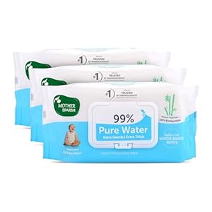 Mother-Sparsh-99-Pure-Water-Unscented-Baby-Wipes-I-Natural-Plant-Made-Cloth-Super-Thick-I-72pcsPack-Pack-Of-3