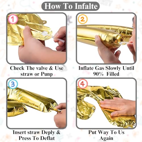 Mystic Gold Birthday Banner and Balloon Set for Celebrations