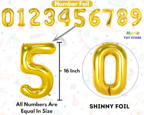 Mystic Gold Birthday Banner and Balloon Set for Celebrations