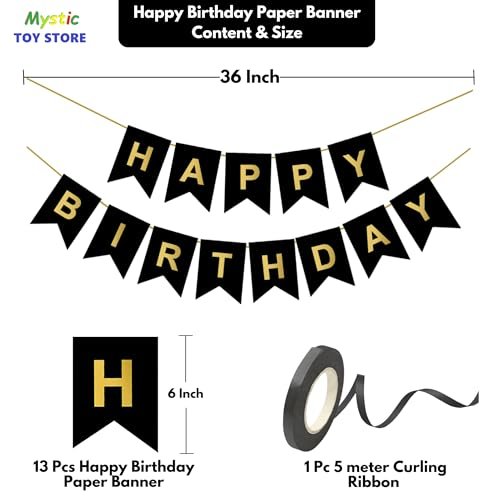 "Mystic Toy Store Birthday Decoration Kit in Black - 40th Anniversary"