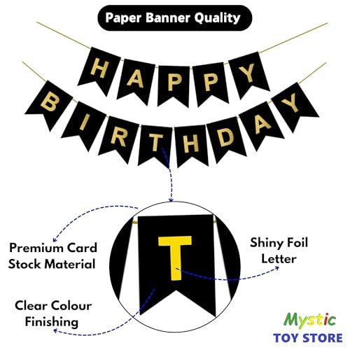 "Mystic Toy Store Birthday Decoration Kit in Black - 40th Anniversary"