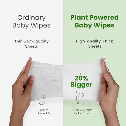 Natural Plant-Based Mother Sparsh Baby Wipes - Pack of 120