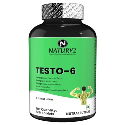 Naturyz Testo-6 Herbal Tablets for Men's Muscle and Stamina