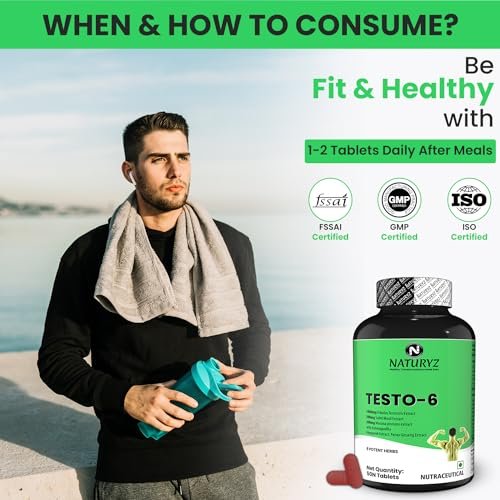 Naturyz Testo-6 Herbal Tablets for Men's Muscle and Stamina