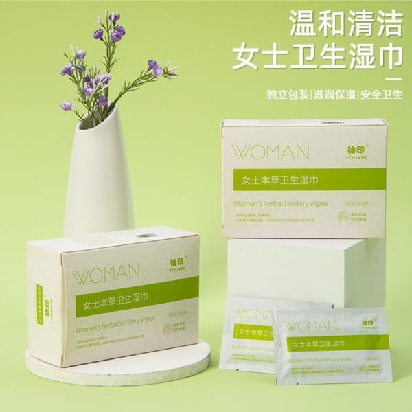 Organic ZUBAT Herbal Sanitary Wipes for Women - Pack of 30