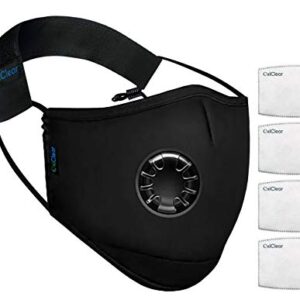 OxiClear N99 Black Anti-Pollution Mask with 4 Filters