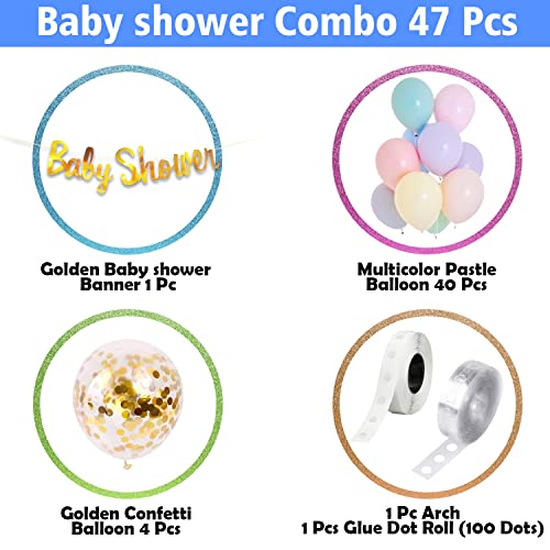 Pastel Baby Shower Decoration Set - Party Propz 47-Piece