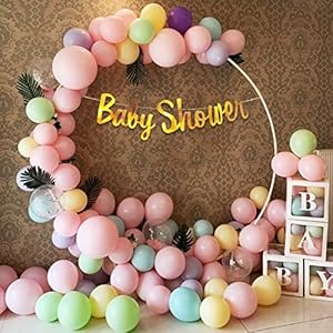 Party-Propz-Baby-Shower-Decoration-Items-47-Pcs-Combo-Mom-TO-Be-Decoration-Items-Set-Baby-shower-Balloons-Decoration-Items-For-Baby-Shower-Baby-Shower-Banner-Cardstock-Pastel-Multicolour