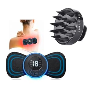 New-Trending-Full-Body-Mini-Butterfly-TENS-Massager-with-8-Modes-19-Levels-Electric-Rechargeable-Portable-EMS-with-Hair-Scalp-Massager-for-Shoulder-Neck-Arms-Legs-Neck-MenWomen