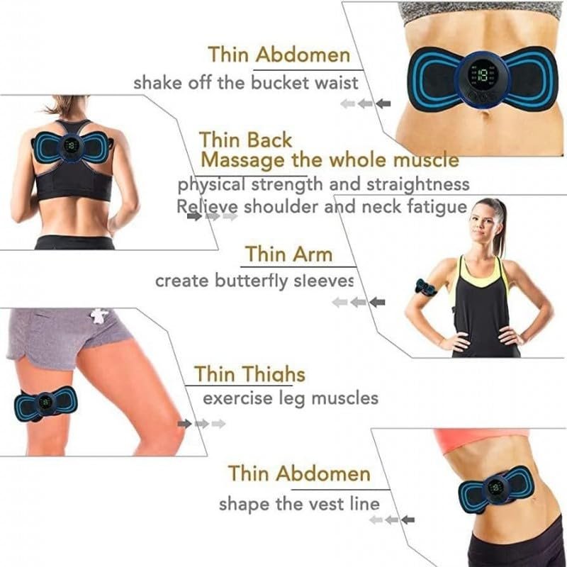 Portable Mini Electric Massager with 8 Modes and 19 Levels