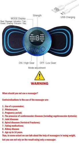 Portable Mini Electric Massager with 8 Modes and 19 Levels