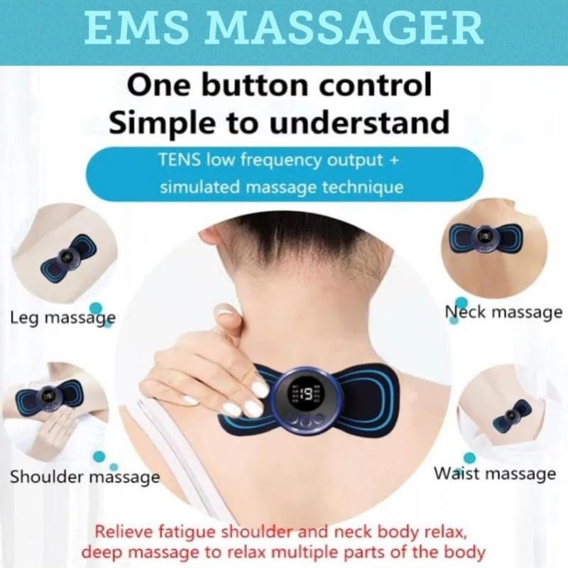 Portable Mini Electric Massager with 8 Modes and 19 Levels