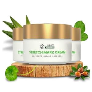 Healofy-Stretch-Marks-Cream-Visible-Results-in-28-Days-Reduces-Scars-Hydrates-Moisturises-Safe-Oil-Butter-Blend-With-Shea-Cocoa-Jojoba-Coconut-Best-for-Pregnancy-Care-100-Grams-Pack-of-3
