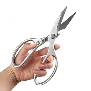 SHOPPOFOBIX-Kitchen-Scissors-For-Home-Fish-Cutting-Scissors-Made-In-Japan-Premium-Stainless-Steel-Solid-Kitchen-Multi-Purpose-Shears-for-Meat-Seafood-Chicken-Vegetables-Herbs-Medium