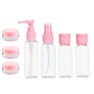 Refillable Travel Bottles Set with Pouch - 7 Pieces