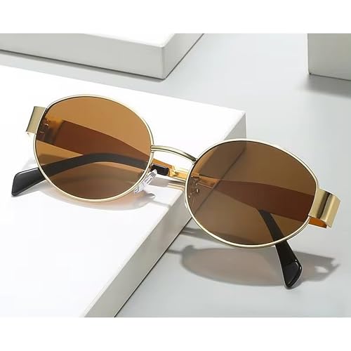 Retro Oval Sunglasses for Women and Men - UV400 Protection