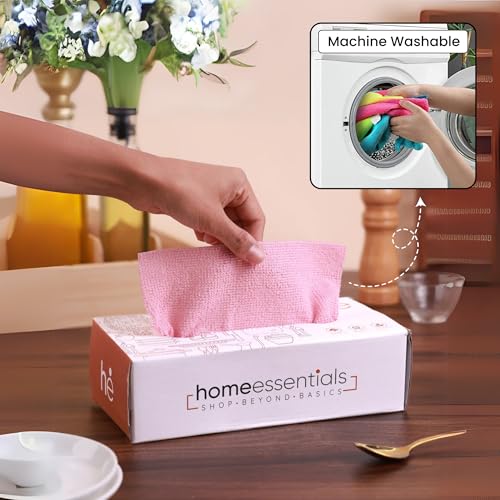 Reusable Microfiber Cleaning Wipes - 20 Pack for Home Essentials