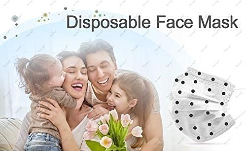 Risezag Women's Surgical Masks with Nose Clip - Pack of 50