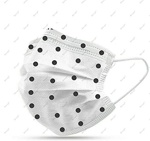 Risezag Women's Surgical Masks with Nose Clip - Pack of 50