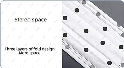 Risezag Women's Surgical Masks with Nose Clip - Pack of 50