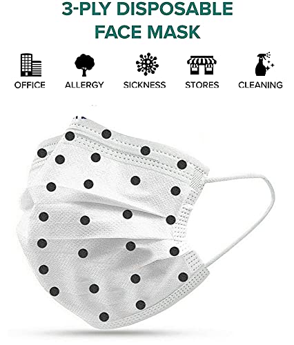 Risezag Women's Surgical Masks with Nose Clip - Pack of 50