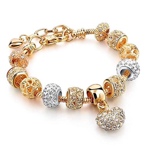 Rose Gold Pandora Charm Bracelet - Shining Diva for Women