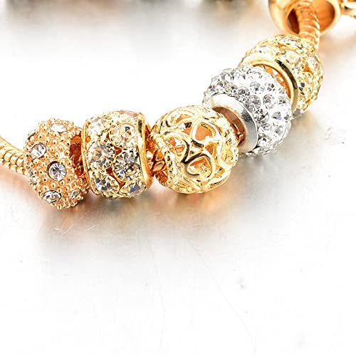 Rose Gold Pandora Charm Bracelet - Shining Diva for Women