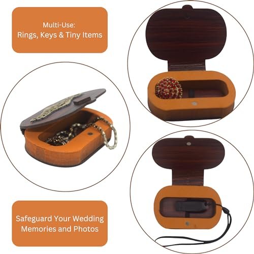 Rustic Wooden Ring Box for Engagements – Magnetic Closure