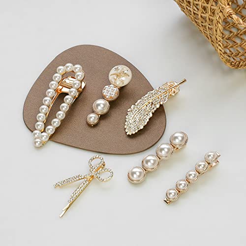 Set of 11 Annacreations Korean Pearl Rhinestone Hair Clips