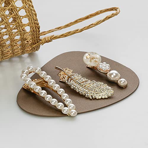 Set of 11 Annacreations Korean Pearl Rhinestone Hair Clips