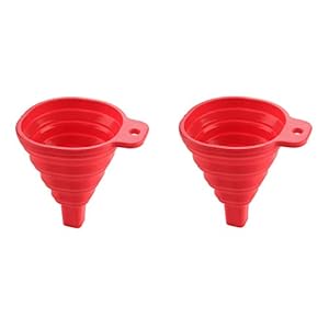 Foldable-Silicone-Funnel-Food-Grade-Silicone-Collapsible-Funnel-for-Liquid-Transfer-As-Oil-Water-Essential-Oil-Shampoo-Sanitizer-Kitchen-Tool-Gadget-Red-Pack-of-2