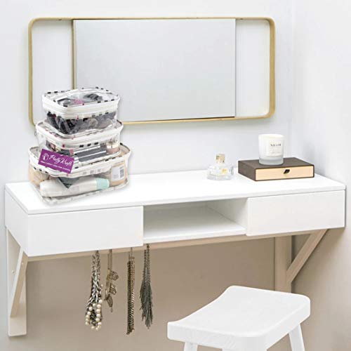 Set of 3 Transparent Multipurpose Pouches for Travel and Toiletries