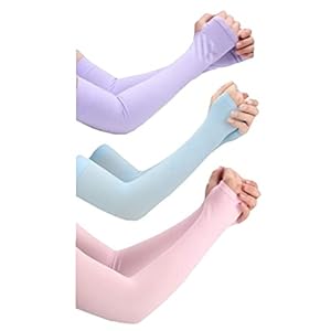 NESVIB-3-Pairs-BikerSports-Full-Arm-Fingerless-Sleeves-Gloves-for-UV-Dust-Summer-Sun-Protection-for-men-and-Women