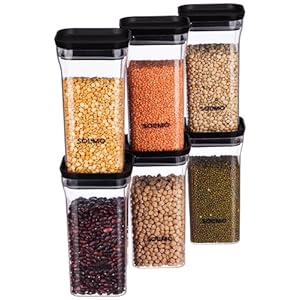 Amazon-Brand-Solimo-Plastic-Storage-Jar-and-Container-Set-I-Air-Tight-BPA-Free-Containers-for-Kitchen-Storage-Set-I-Grocery-Kitchen-Container-Set-I-Multipurpose-Jar-1100-Ml-Each-Set-6-Black
