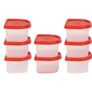 Set of 8 Oval Stackable Food Containers, BPA-Free, 250ml