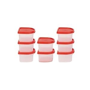 Cutting-Edge-Essentials-Oval-Modular-Multi-Purpose-Stackable-Food-Containers-with-Plain-Lid-Kitchen-Storage-BPA-Free-Organizer-for-Pickle-Sauces-Spices-Chutney-Travelling-250-MLSet-of-8