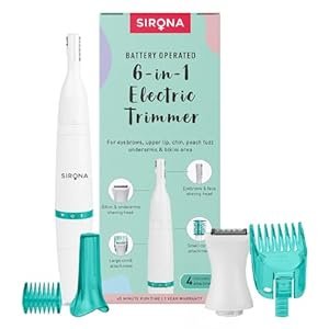 Sirona-Battery-Powered-Multi-Purpose-Trimmer-for-Women-Eyebrow-Facial-Underarms-and-Bikini-Trimmer--45-Minutes-Usage-1-Year-Warranty
