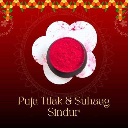 Skin-Friendly Red Powder in Traditional Indian Sindoor Box