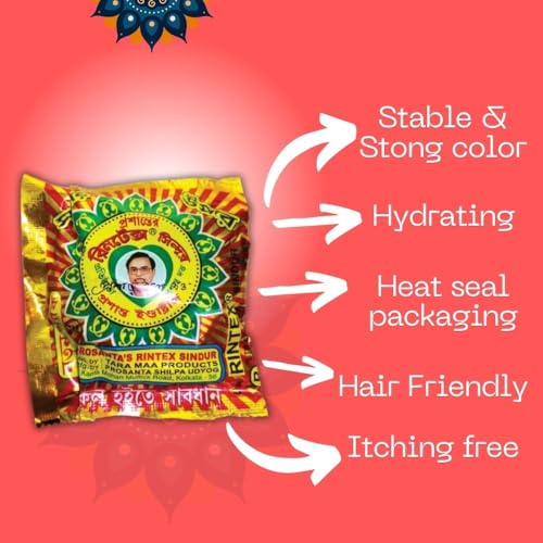 Skin-Friendly Red Powder in Traditional Indian Sindoor Box