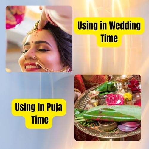 Skin-Friendly Red Powder in Traditional Indian Sindoor Box