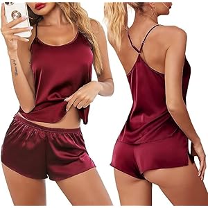 new-blue-eyes-Womens-Soft-Fabric-Regular-Nightwear-Lingerie-Set