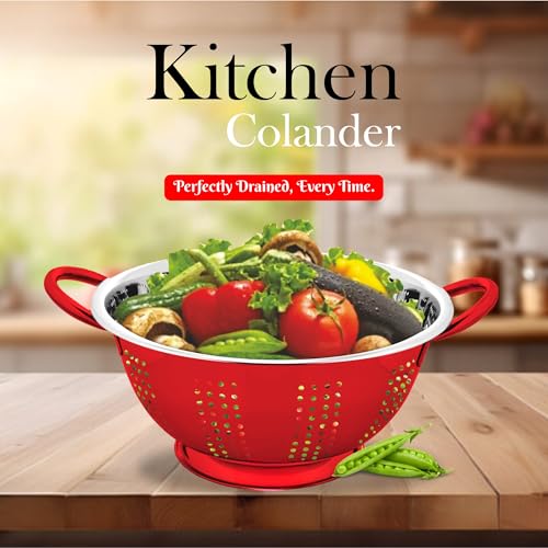 Stainless Steel Kitchen Colander Strainer - 24cm Prabha